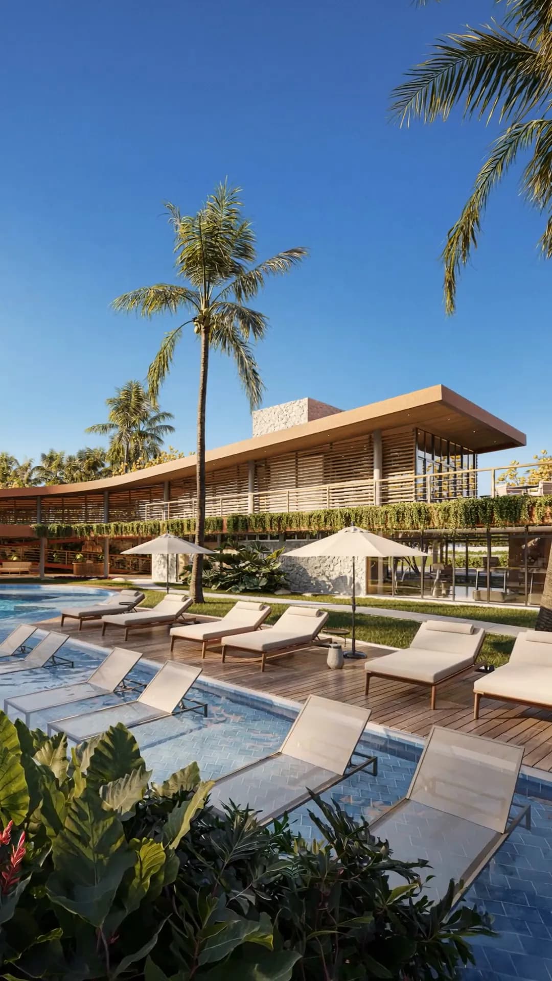 Wind Icaraizinho — Las piscinas y el club